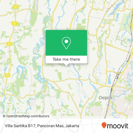 Villa Santika B17, Pancoran Mas map