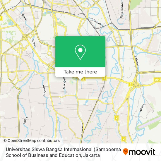 Universitas Siswa Bangsa Internasional map