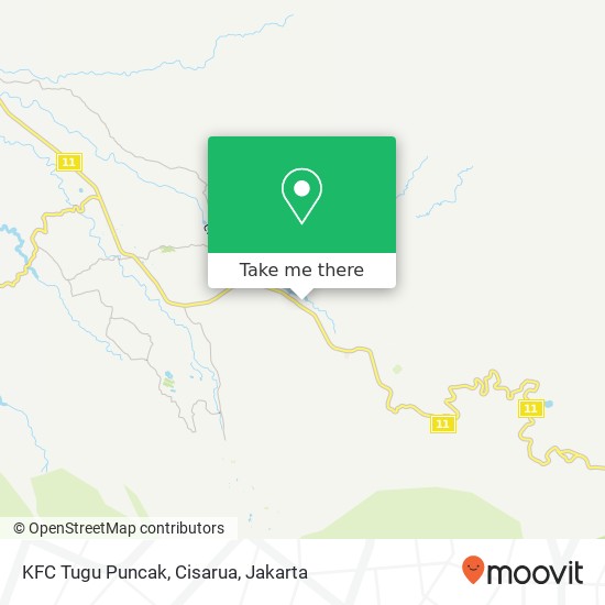 KFC Tugu Puncak, Cisarua map
