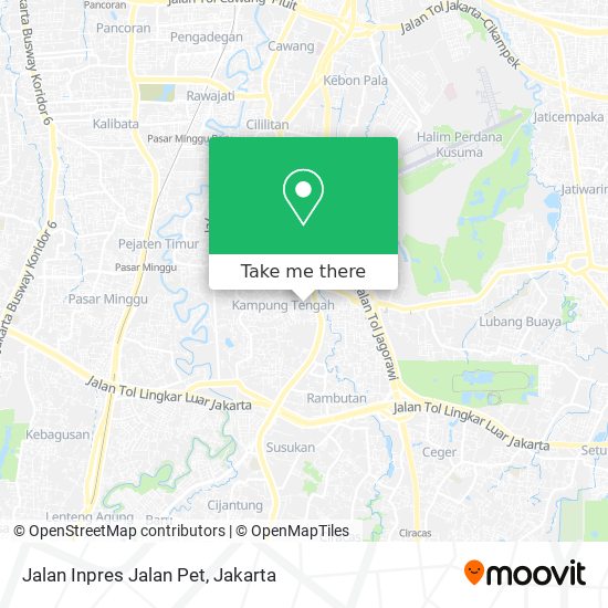 Jalan Inpres Jalan Pet map