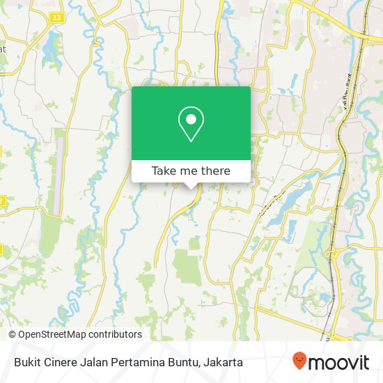 Bukit Cinere Jalan Pertamina Buntu map