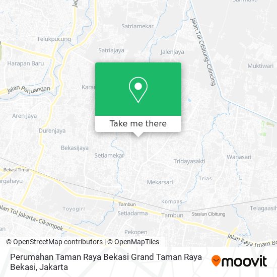 Perumahan Taman Raya Bekasi Grand Taman Raya Bekasi map