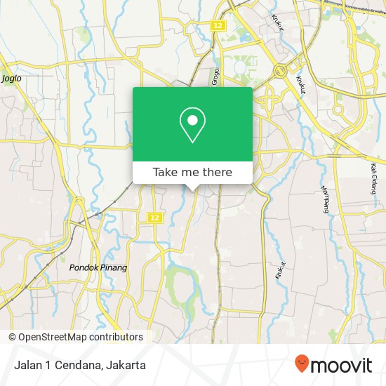 Jalan 1 Cendana map