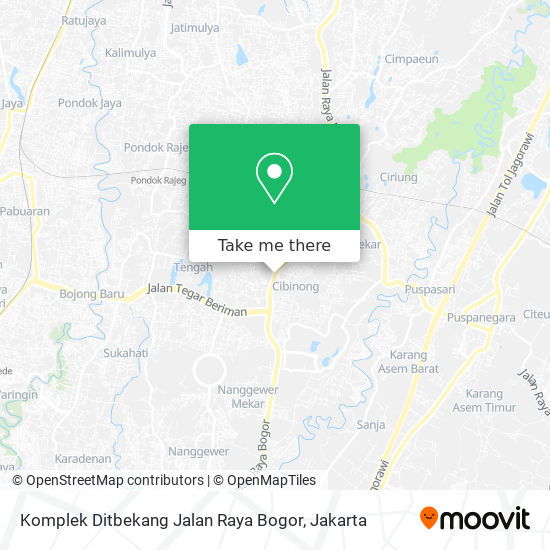 Komplek Ditbekang Jalan Raya Bogor map