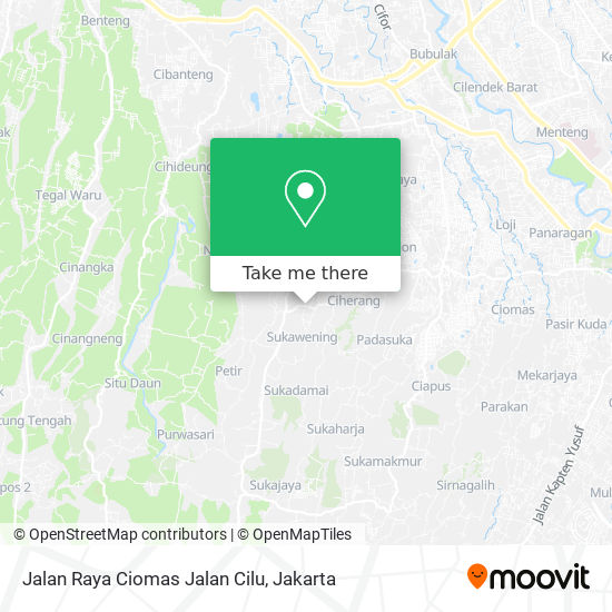 Jalan Raya Ciomas Jalan Cilu map