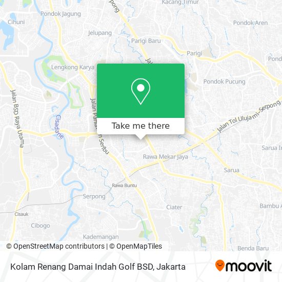 Kolam Renang Damai Indah Golf BSD map