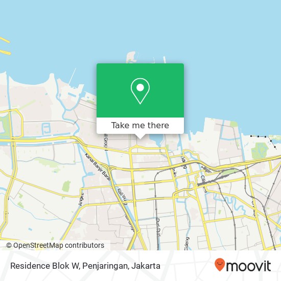 Residence Blok W, Penjaringan map