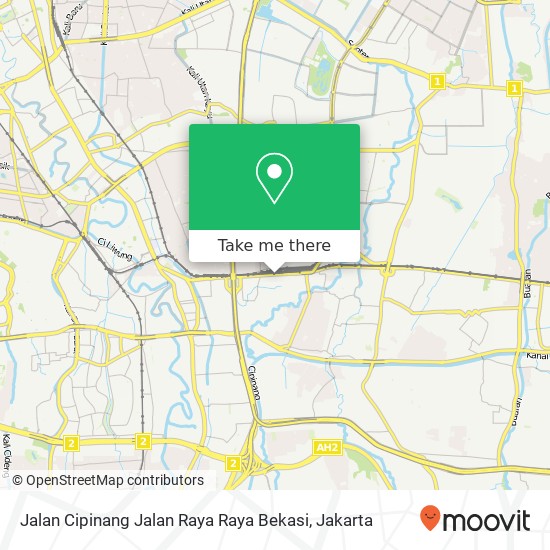 Jalan Cipinang Jalan Raya Raya Bekasi map