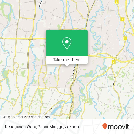 Kebagusan Waru, Pasar Minggu map