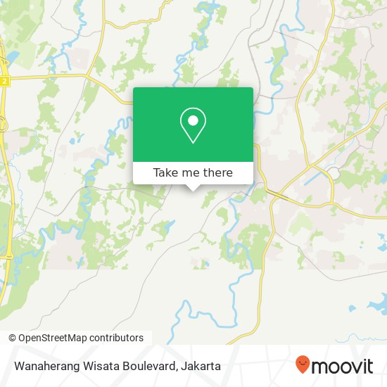 Wanaherang Wisata Boulevard map