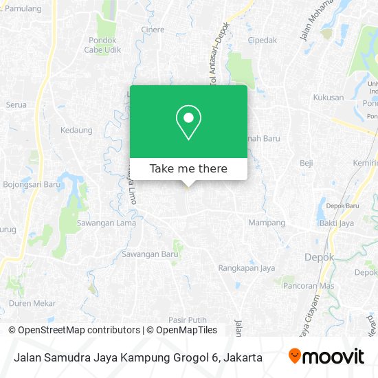 Jalan Samudra Jaya Kampung Grogol 6 map