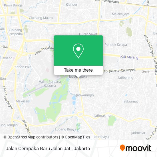 Jalan Cempaka Baru Jalan Jati map