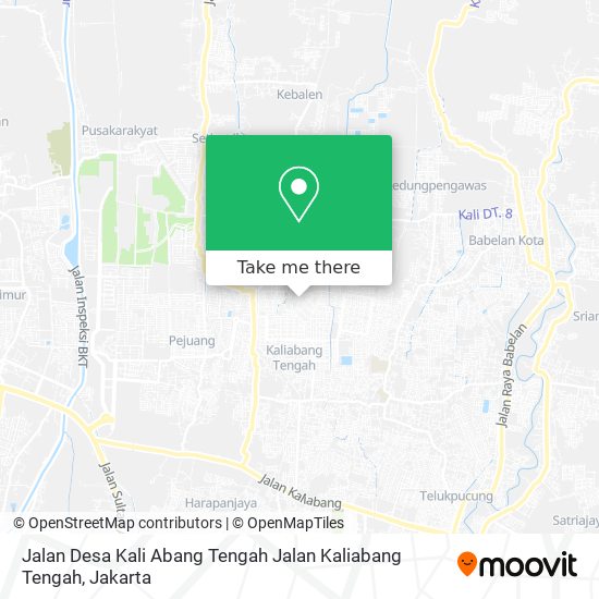 Jalan Desa Kali Abang Tengah Jalan Kaliabang Tengah map