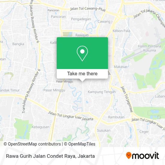 Rawa Gurih Jalan Condet Raya map