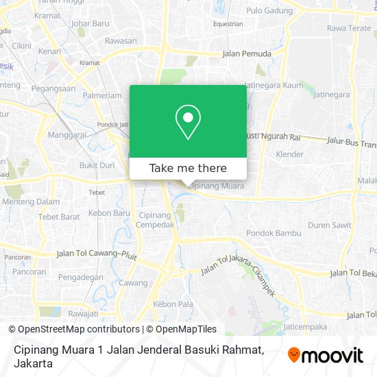 Cipinang Muara 1 Jalan Jenderal Basuki Rahmat map