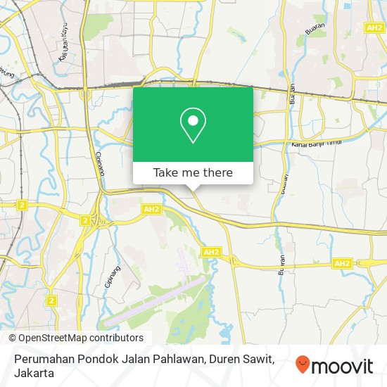 Perumahan Pondok Jalan Pahlawan, Duren Sawit map