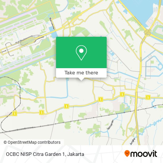 OCBC NISP Citra Garden 1 map