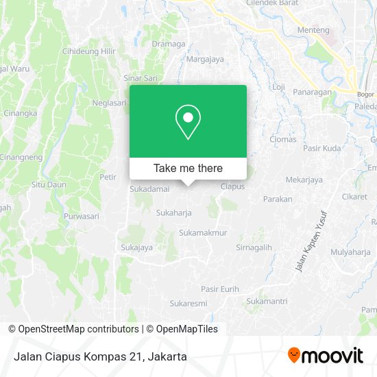 Jalan Ciapus Kompas 21 map