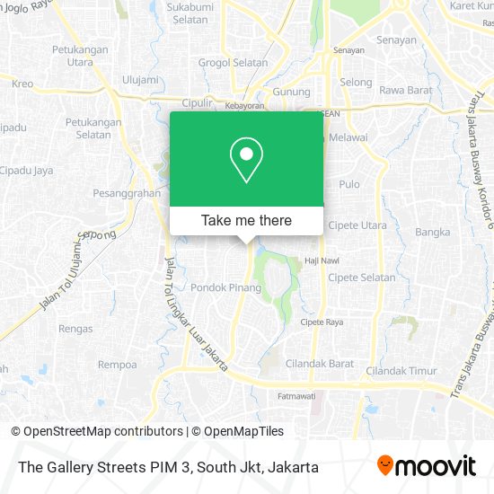 The Gallery Streets PIM 3, South Jkt map