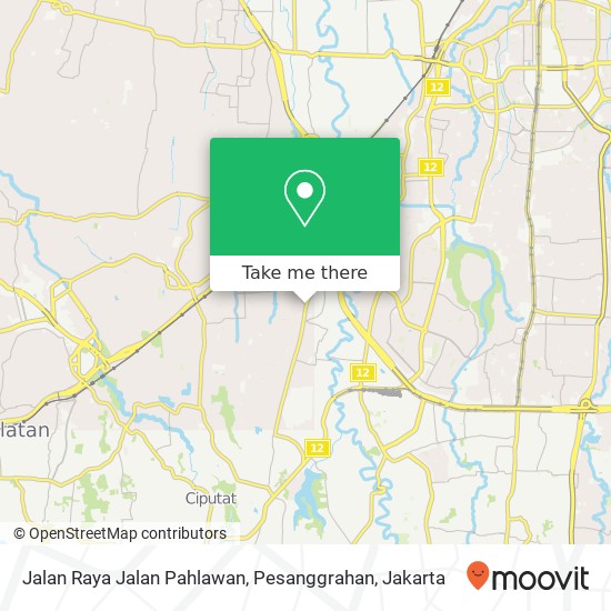 Jalan Raya Jalan Pahlawan, Pesanggrahan map