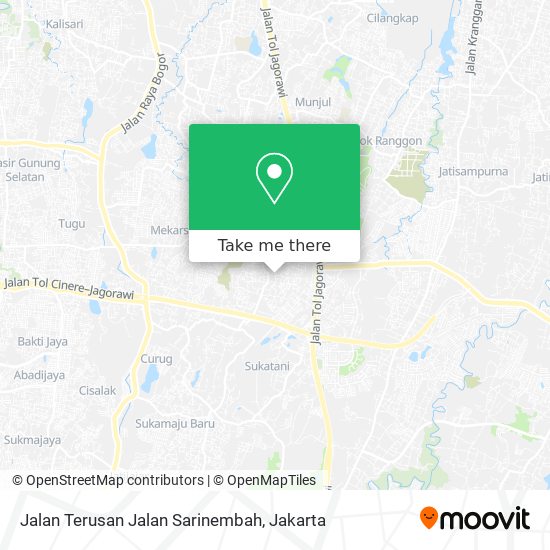 Jalan Terusan Jalan Sarinembah map