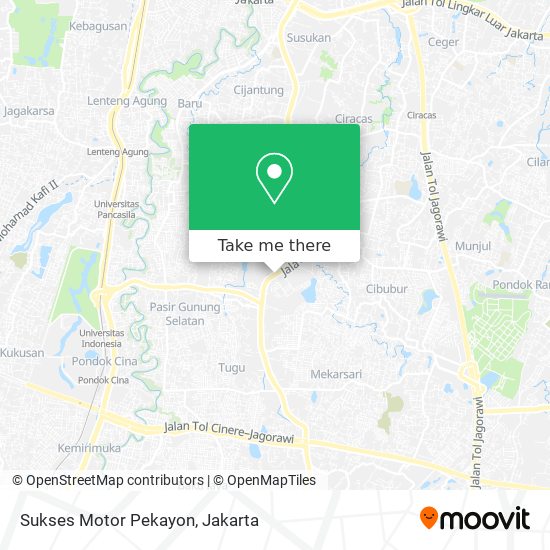 Sukses Motor Pekayon map