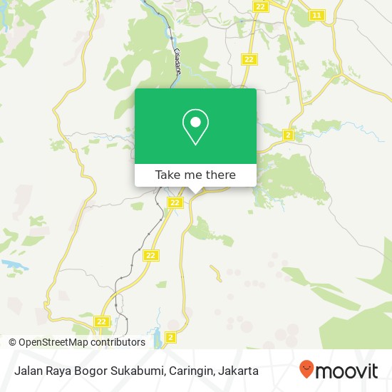 Jalan Raya Bogor Sukabumi, Caringin map