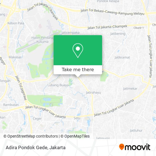 Adira Pondok Gede map