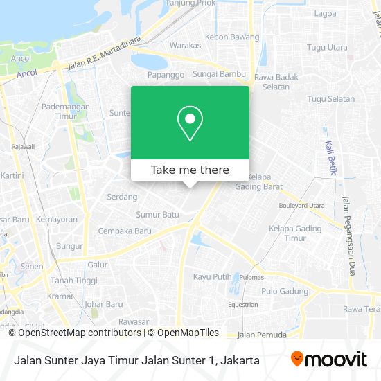Jalan Sunter Jaya Timur Jalan Sunter 1 map