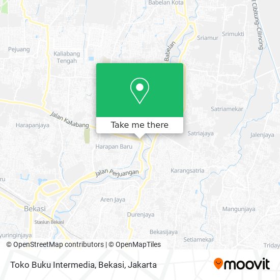 Toko Buku Intermedia, Bekasi map
