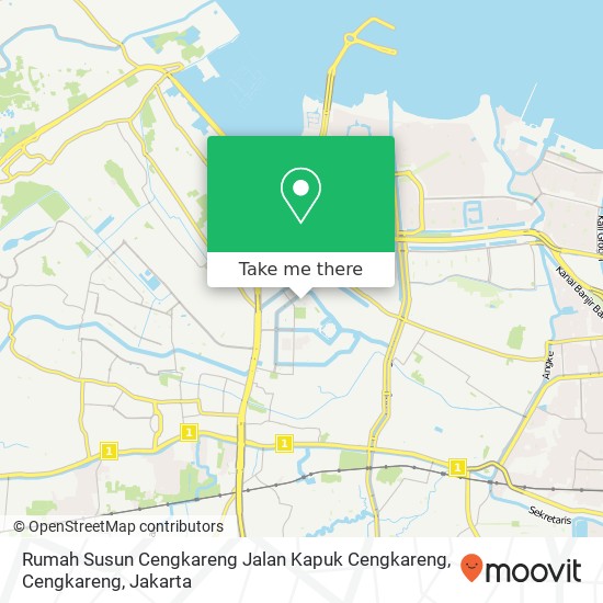 Rumah Susun Cengkareng Jalan Kapuk Cengkareng, Cengkareng map