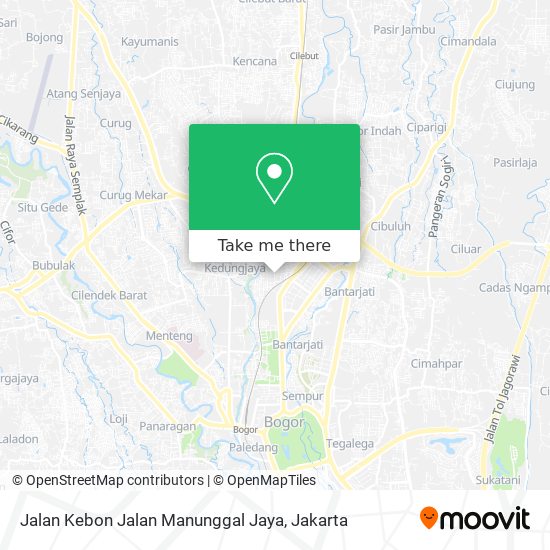 Jalan Kebon Jalan Manunggal Jaya map