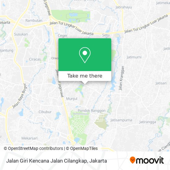 Jalan Giri Kencana Jalan Cilangkap map