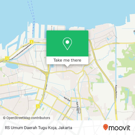 RS Umum Daerah Tugu Koja map