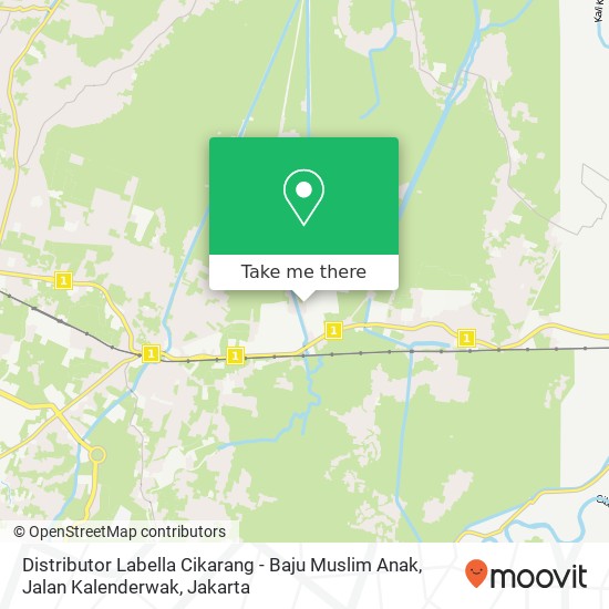 Distributor Labella Cikarang - Baju Muslim Anak, Jalan Kalenderwak map