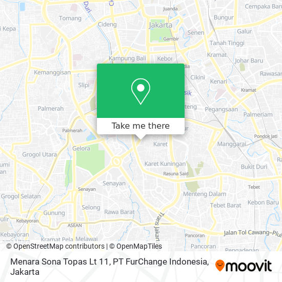Menara Sona Topas  Lt 11, PT FurChange Indonesia map