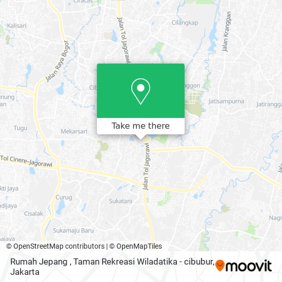 Rumah Jepang , Taman Rekreasi Wiladatika - cibubur map