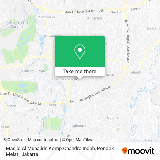 Masjid Al Muhajirin Komp.Chandra Indah, Pondok Melati map