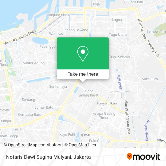 Notaris Dewi Sugina Mulyani map
