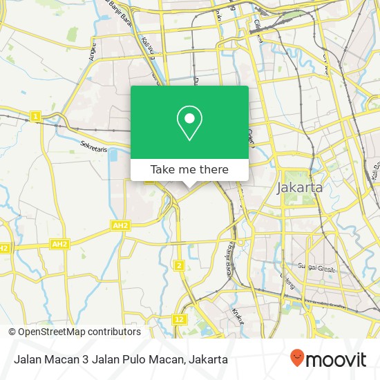 Jalan Macan 3 Jalan Pulo Macan map