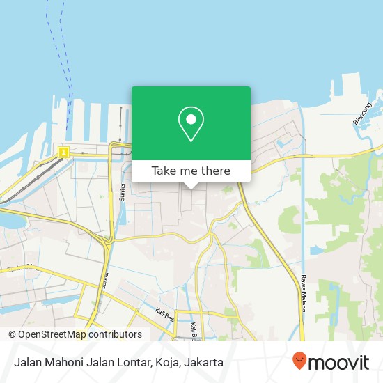 Jalan Mahoni Jalan Lontar, Koja map