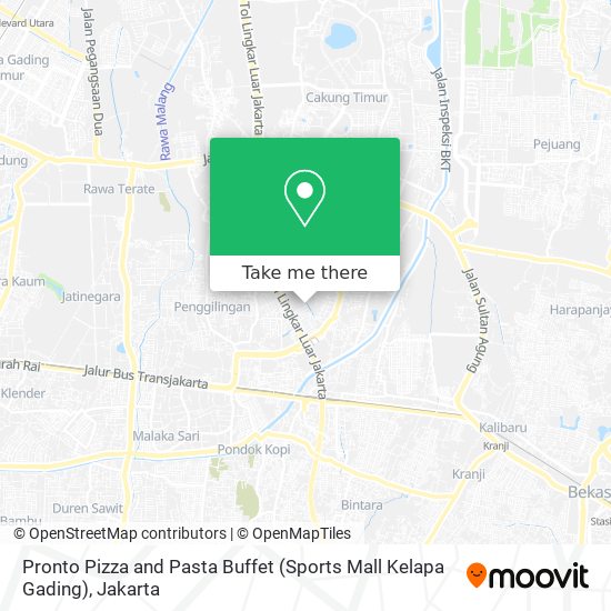 Pronto Pizza and Pasta Buffet (Sports Mall Kelapa Gading) map