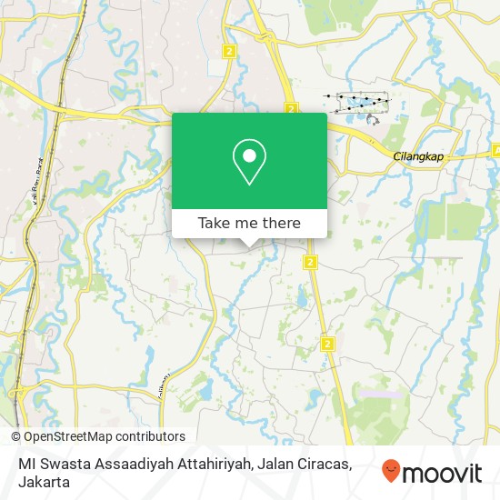 MI Swasta Assaadiyah Attahiriyah, Jalan Ciracas map