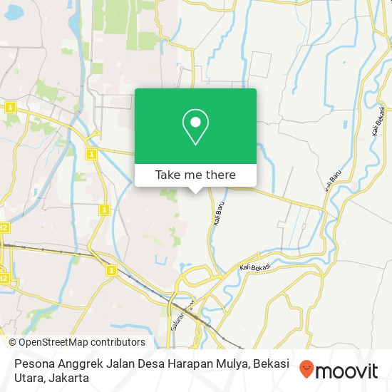 Pesona Anggrek Jalan Desa Harapan Mulya, Bekasi Utara map