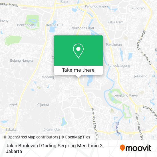 Jalan Boulevard Gading Serpong Mendrisio 3 map