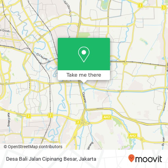 Desa Bali Jalan Cipinang Besar map