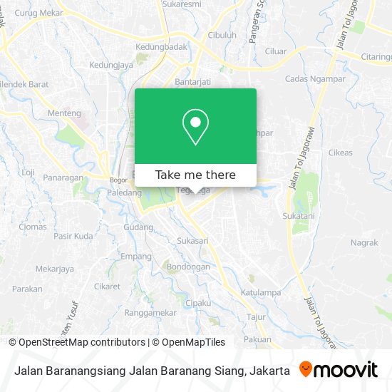 Jalan Baranangsiang Jalan Baranang Siang map