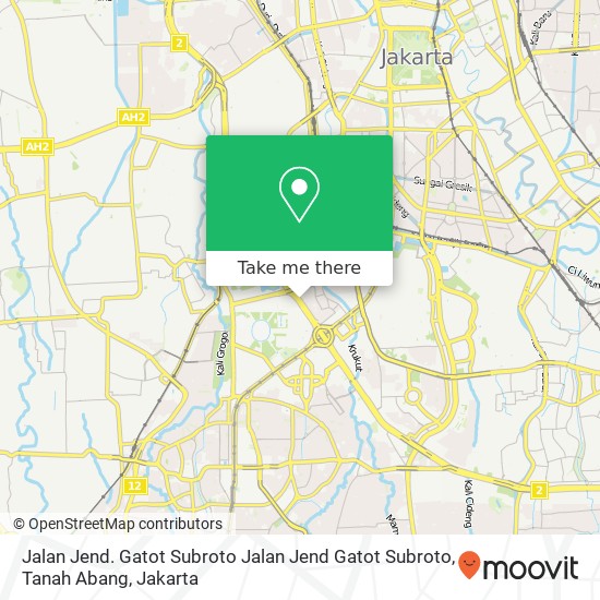 Jalan Jend. Gatot Subroto Jalan Jend Gatot Subroto, Tanah Abang map