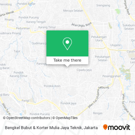 Bengkel Bubut & Korter Mulia Jaya Teknik map