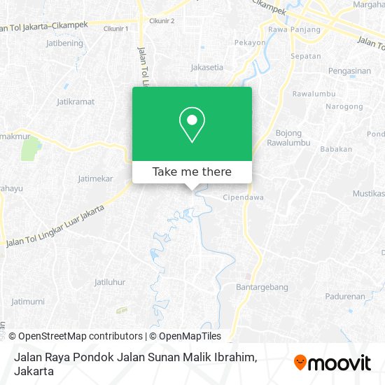 Jalan Raya Pondok Jalan Sunan Malik Ibrahim map